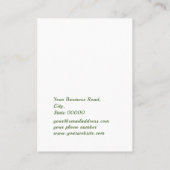 Carte De Visite Écran Feuille vert Aquarelle Bijoux d'oreille (Dos)