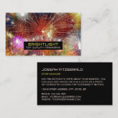 Carte De Visite Écran Firework, ventes Fireworks (Devant / Derrière)
