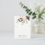 CARTE DE VISITE ÉCRAN FLEURI DE PROTÉA BURGUNDY ROSE BLEU (Debout devant)