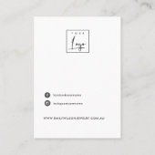 CARTE DE VISITE ÉCRAN FLORAL DE COULEUR D'EAU BLANCHE (Dos)