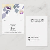 CARTE DE VISITE ÉCRAN FLORAL LILAC JAUNE (Devant / Derrière)