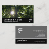 Carte De Visite Écran géant 228 - Sun par des arbres (Devant / Derrière)