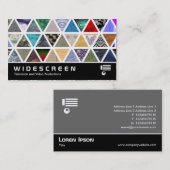 Carte De Visite Écran large 0435 - Textures triangulaires (Devant / Derrière)