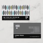 Carte De Visite Écran large 0449 - Feuilles texturés 01 (Devant / Derrière)