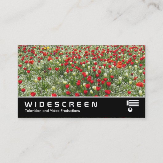 Carte De Visite Écran large 0470 - Lit de tulipes (Devant)