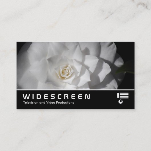 Carte De Visite Écran large 0472 - Camellia blanche (Devant)