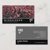 Carte De Visite Écran large 0473 - Fleur de cerise rose (Devant / Derrière)