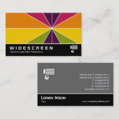 Carte De Visite Écran large 0522 - Segments couleur 02 (Devant / Derrière)