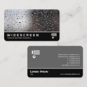 Carte De Visite Écran large 0528 - Pluie sur une fenêtre (Devant / Derrière)