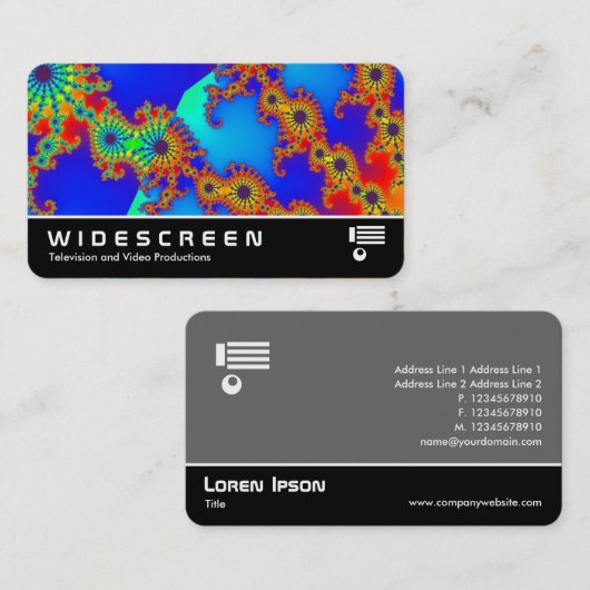 Carte De Visite Écran large 0535 - Fractal 120717 (Devant / Derrière)