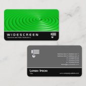 Carte De Visite Écran large 0547 - Anneaux - Vert (Devant / Derrière)