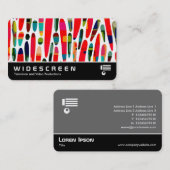 Carte De Visite Écran large 0556 - Collage de couleurs 150222 (Devant / Derrière)