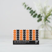 Carte De Visite Écran large 123 Motif rétro (Debout devant)