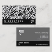 Carte De Visite Écran large 152 - Circuits Aliens - Blanc sur noir (Devant / Derrière)