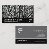 Carte De Visite Écran large 157 - Branches dans la neige (Devant / Derrière)