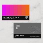 Carte De Visite Écran large 168 - Mélange couleur - Magenta à oran (Devant / Derrière)