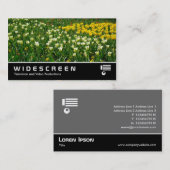 Carte De Visite Écran large 205 - Fleurs de ressort (Devant / Derrière)