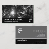 Carte De Visite Écran large 229 - Sun Through Trees B&W (Devant / Derrière)