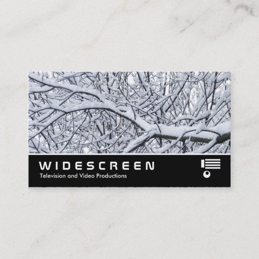 Carte De Visite Écran large 267 - Branches de neige (Devant)
