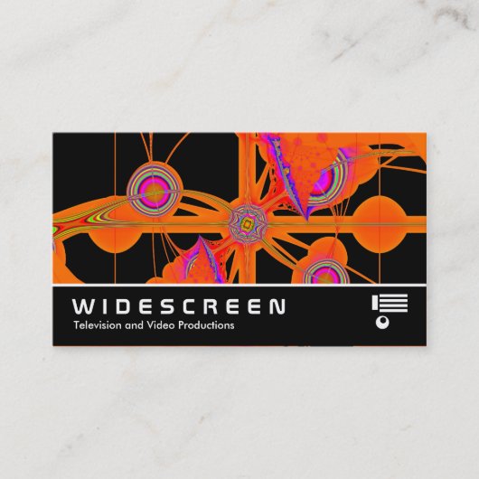 Carte De Visite Écran large 286 - Fractal orange (Devant)