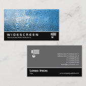 Carte De Visite Écran large 290 - Eau bleue Cool (Devant / Derrière)