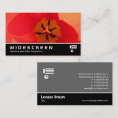 Carte De Visite Écran large 320 - Intérieur d'une tulipe (Devant / Derrière)