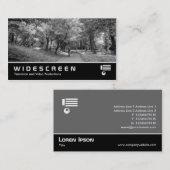 Carte De Visite Écran large 328 - Cycle Way - B&W (Devant / Derrière)