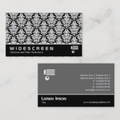 Carte De Visite Écran large 345 - Modèle Damask (Devant / Derrière)