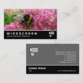 Carte De Visite Écran large 349 - Bumble Bee sur Sedum (Devant / Derrière)