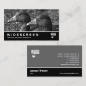 Carte De Visite Écran large 355 - Greylag Geese B&W (Devant / Derrière)