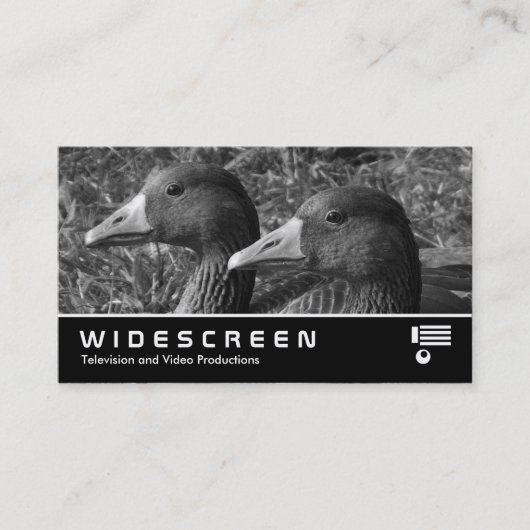 Carte De Visite Écran large 355 - Greylag Geese B&W (Devant)