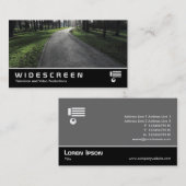 Carte De Visite Écran large 387 - Chemin dans un parc (Devant / Derrière)