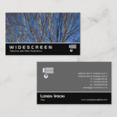 Carte De Visite Écran large 389 - Branches de bouleau d'argent (Devant / Derrière)