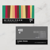 Carte De Visite Écran large 397 - Bandes irrégulières 02 (Devant / Derrière)