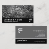 Carte De Visite Écran large 398 - Magnolia Tree in Blossom (B&W) (Devant / Derrière)