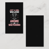 Carte De Visite Écran Manga Ado de Cosplay pour filles d'Anime (Devant / Derrière)