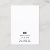 Carte De Visite Écran minimal noir blanc logo bijoux (Dos)
