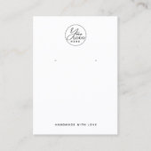 Carte De Visite Écran minimal noir blanc logo bijoux (Devant)