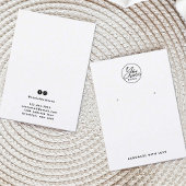 Carte De Visite Écran minimal noir blanc logo bijoux