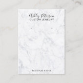 Carte De Visite Écran minimaliste en marbre élégant (Devant)