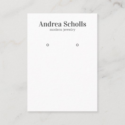 Carte De Visite Écran moderne de bijoux en gras (Devant)