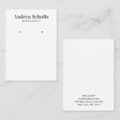 Carte De Visite Écran moderne de bijoux en gras (Devant / Derrière)