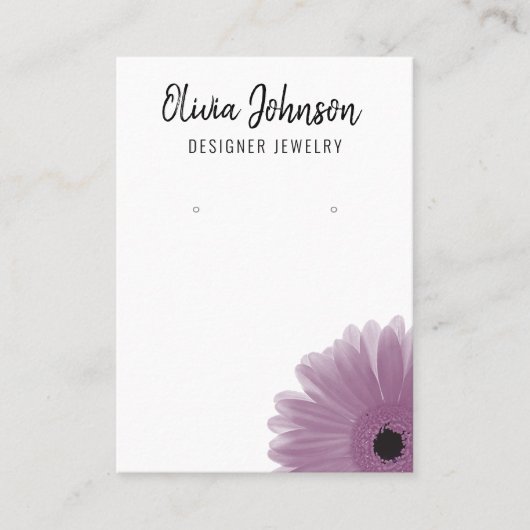 Carte De Visite Écran moderne de bijoux floraux Boho rose (Devant)