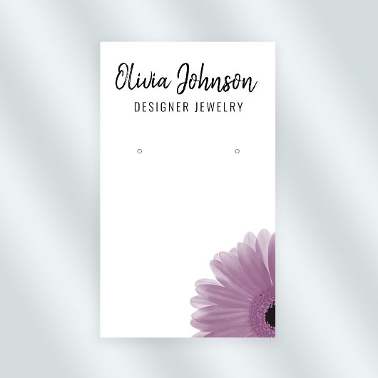 Carte De Visite Écran moderne de bijoux floraux Boho rose