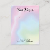 Carte De Visite Écran moderne de bijoux rose bleu vert (Devant)