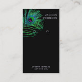 Carte De Visite Écran moderne Parties scintillant en plumes Bijoux (Devant)