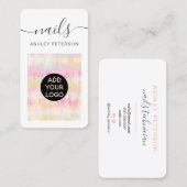 Carte De Visite Écran moderne poule boho pastel teinture (Devant / Derrière)