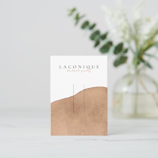 Carte De Visite Écran | Neutre | Beige | Aquarelle (Debout devant)