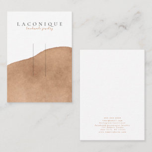 Carte De Visite Écran   Neutre   Beige   Aquarelle