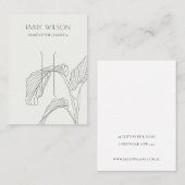 Carte De Visite Ecran noir blanc Paume feuilleté Esquisse Clip (Devant / Derrière)